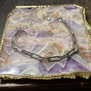 Elegant Paperclip Chain Bracelet